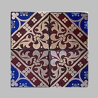 Ceramic tile design by A W N Pugin, produced by Minton in 1850. (2).jpg